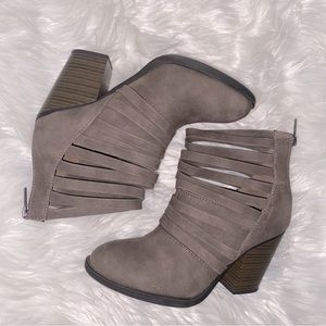 Taupe Cowgirl Boho Style Booties